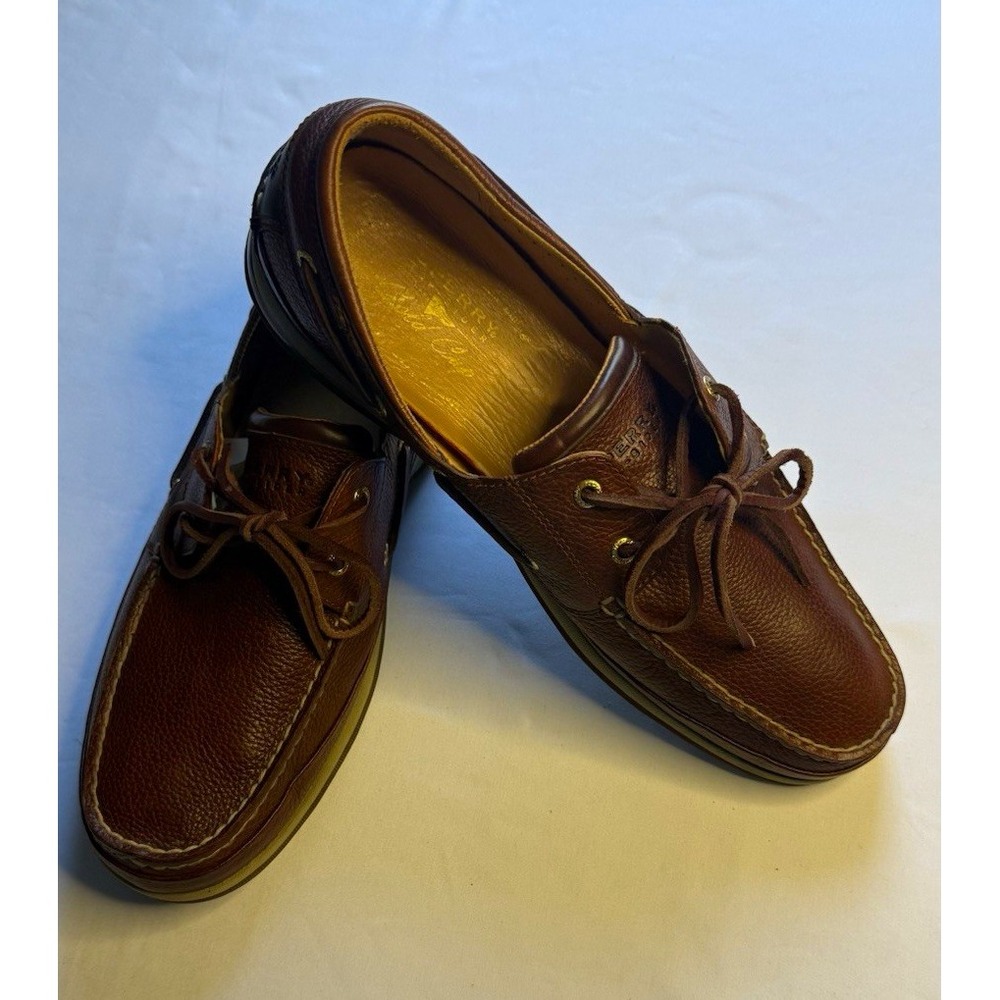 Sperry Top-Sider Gold Cup Brown Leather Boat Shoes Non-Slip Lace-Up Men 13